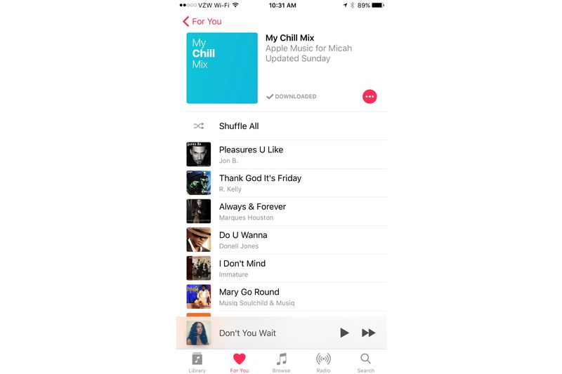 Apple Music Launch My Chill Mix Playlist For Just Chilling