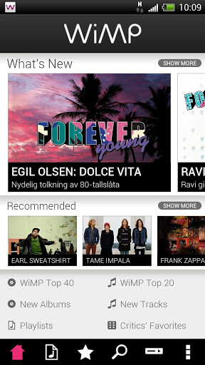 wimp mobile android app music streaming