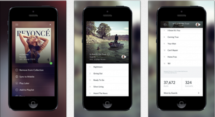 rdio ios mobile phone applications music streaming