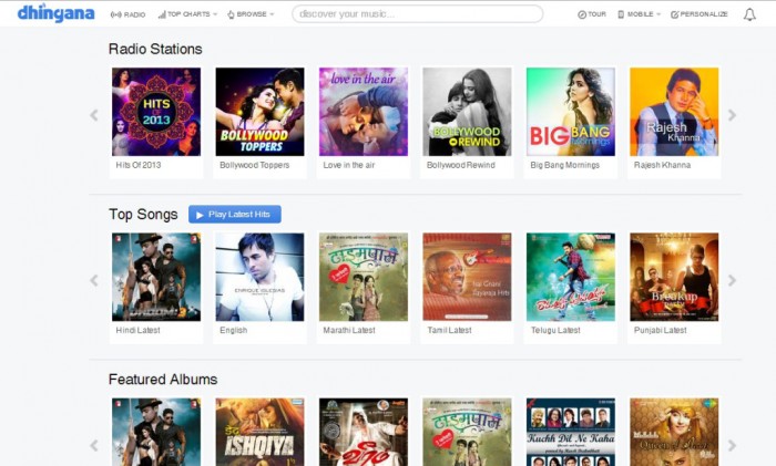 dhingana-music streaming service in india for bollywood music