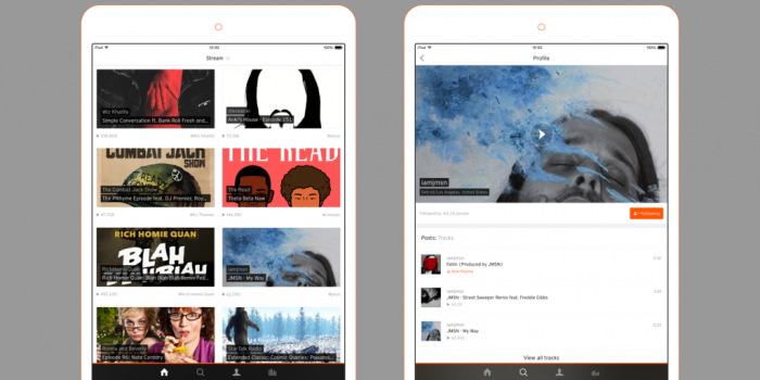 SoundCloud iPad Design 2