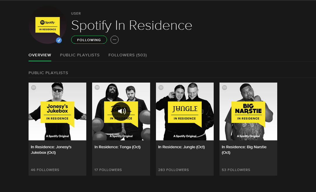 Spotify Launch Original Radio Shows: In Residence (First Premium Content)