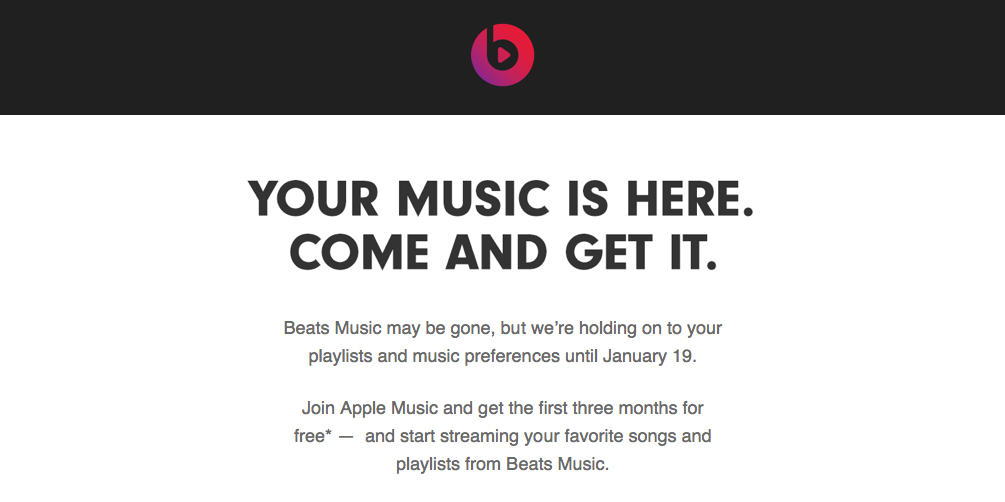 Apple Providing Beats Subscribers With 1 Month to Migrate