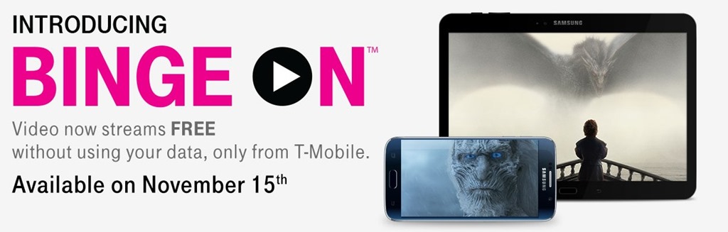 YouTube and Google Play Join T-Mobile ‘Binge On’ For Free Video Streaming On Mobile Data