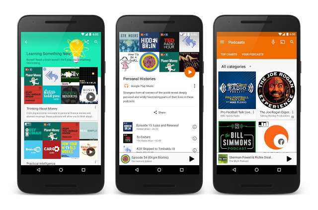 Podcasts Now Playing On Google Play Music