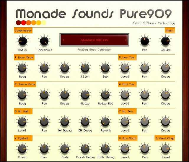 Roland TR-909 emulator plugin free from Monade Sounds
