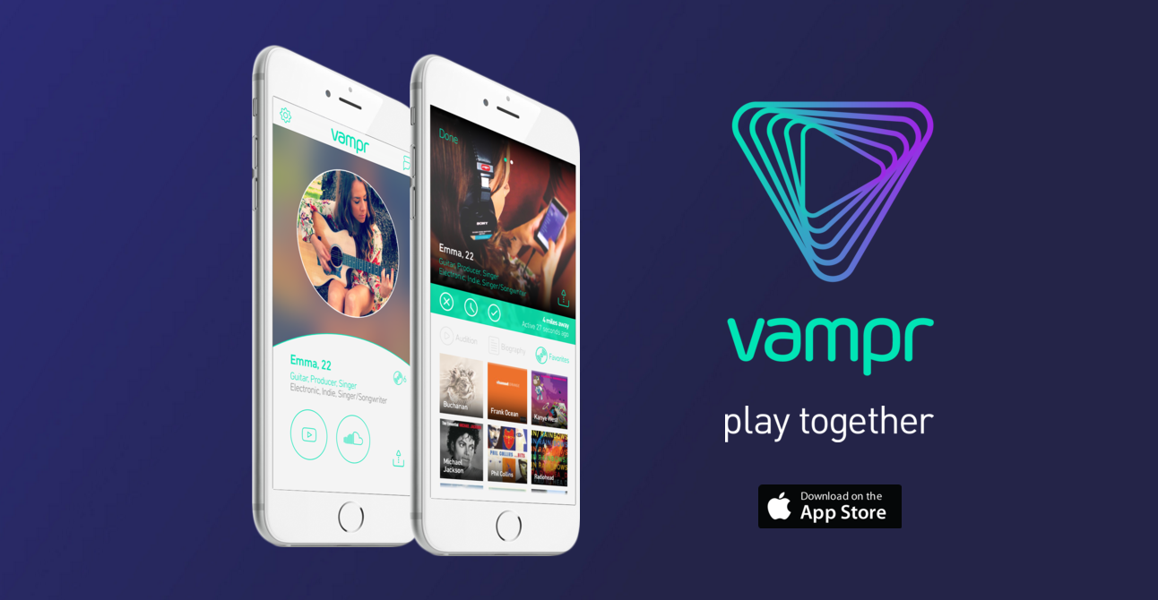 Vampr connects local musicians like a Tinder for artists
