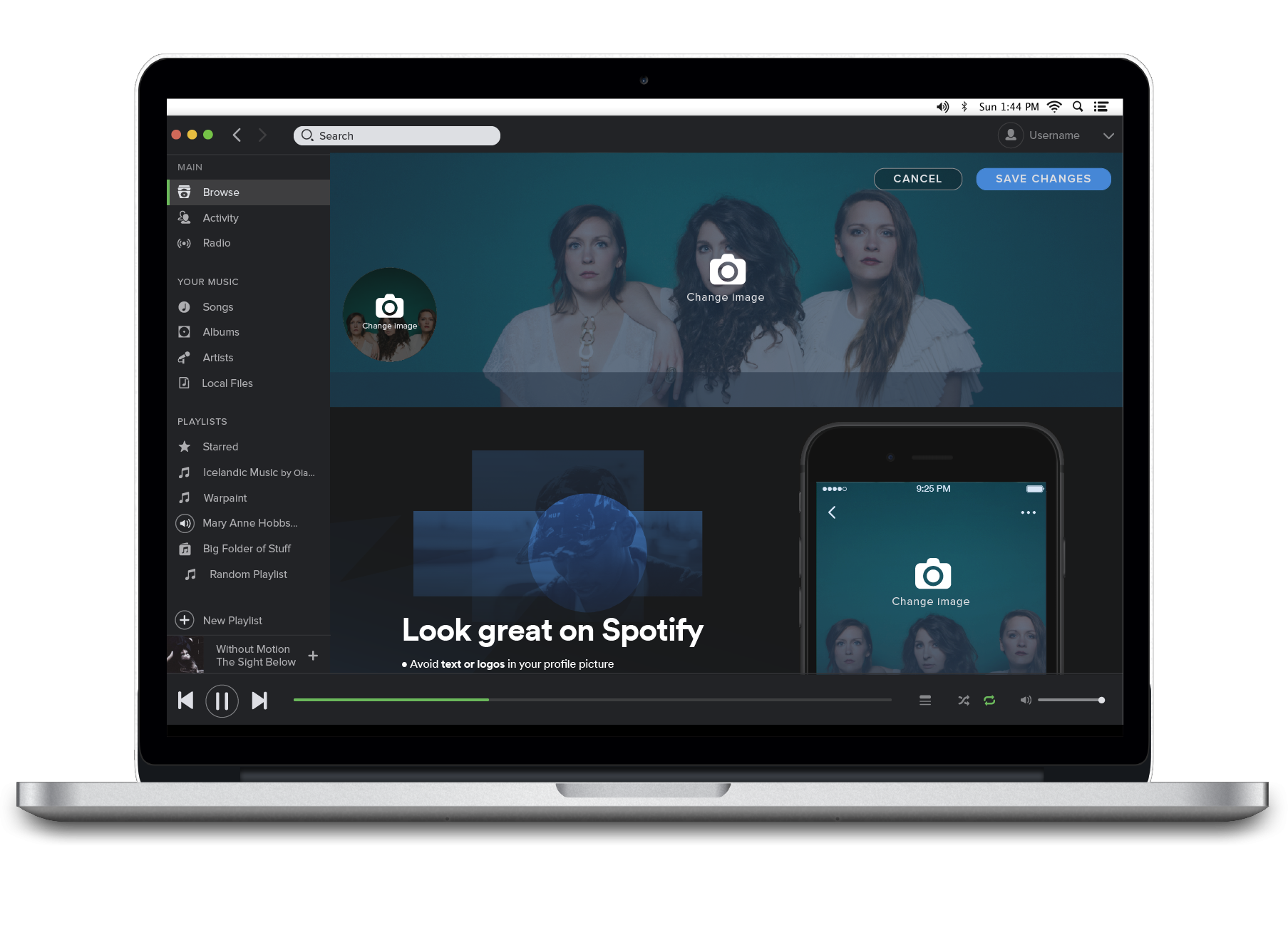 Independent artists can now change Spotify Artist Profile images directly from the music streaming service’s desktop app