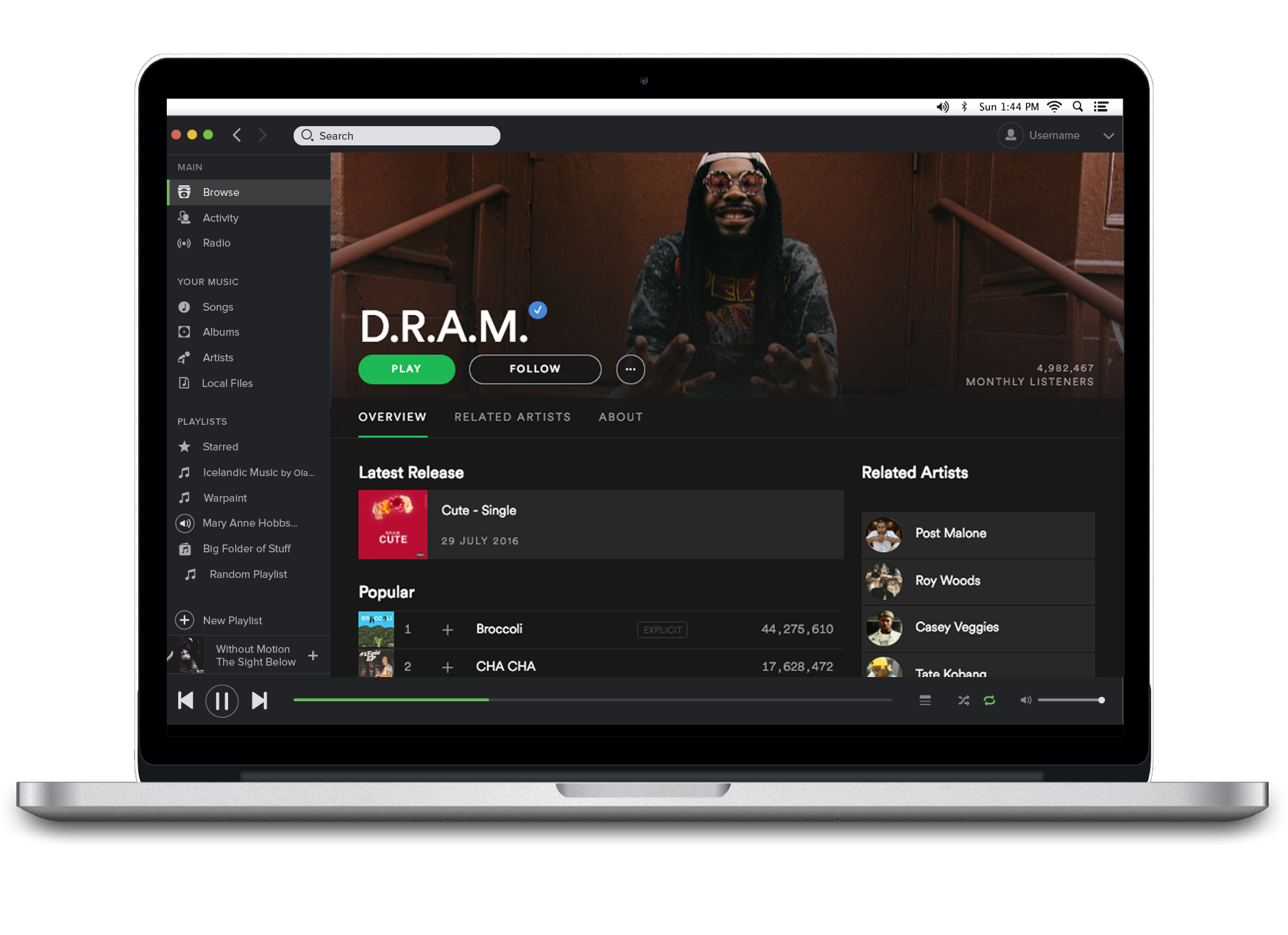 Spotify’s new design layout for artist profiles aims to emphasise images
