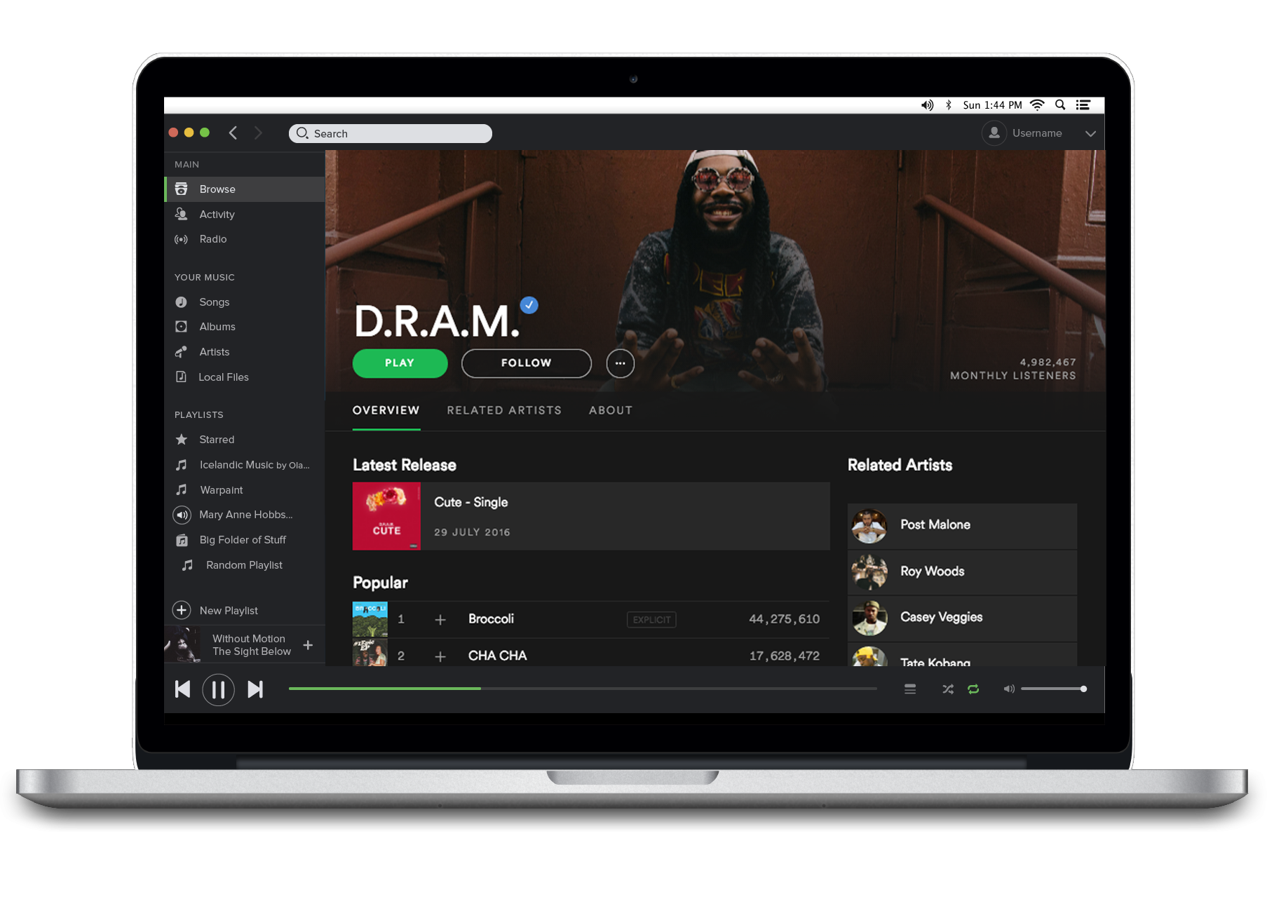 Spotify's new design layout for artist profiles aims to emphasise