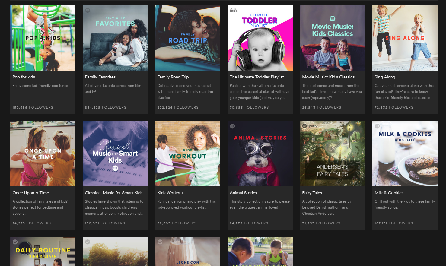 Spotify are teaching children with their new playlists for kids