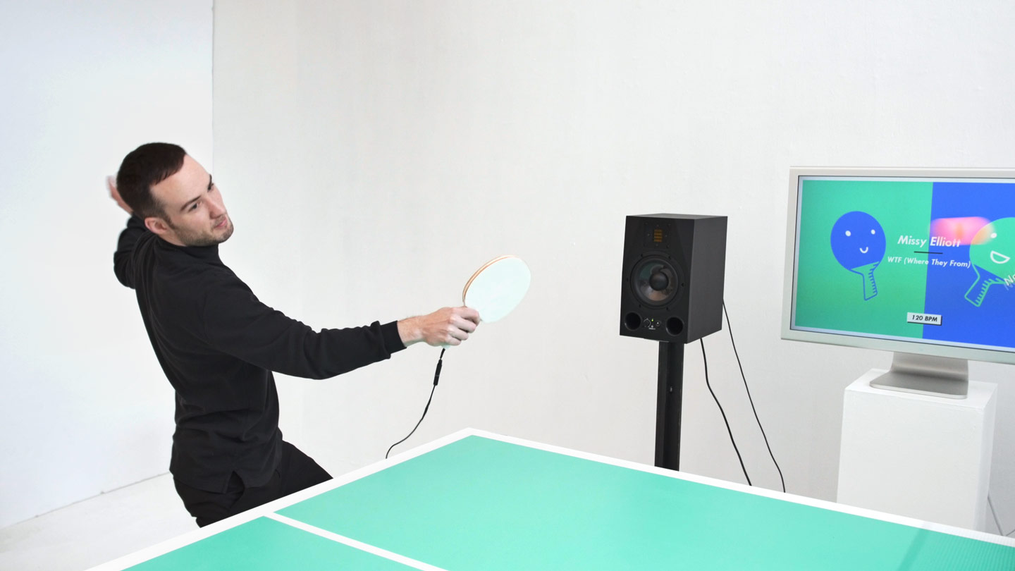 Keep the beats going with this musical ping pong table