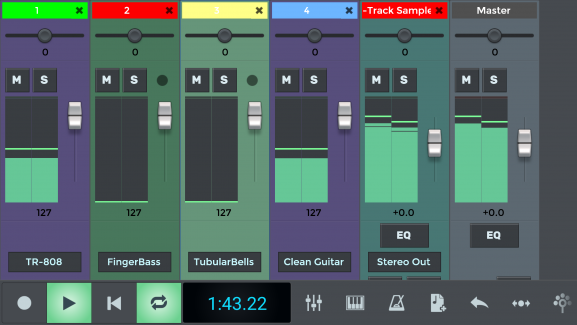 N-Track mobile DAW music production creation MIDI