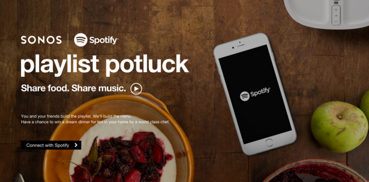 Win a meal with a world-class chef with Spotify and Sonos’ new Playlist Potluck