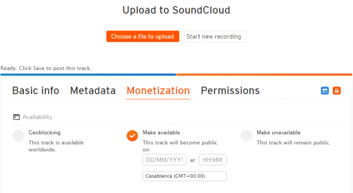 SoundCloud release date monetise your tracks music song songs distribution free digital itunes spotify groove tidal apple music