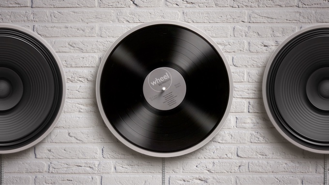 Play your vinyl upside down or on the wall with this floating record player