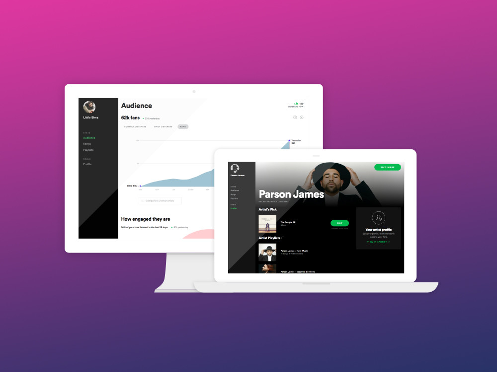 Spotify release full platform for artists to customise pages and view statistics