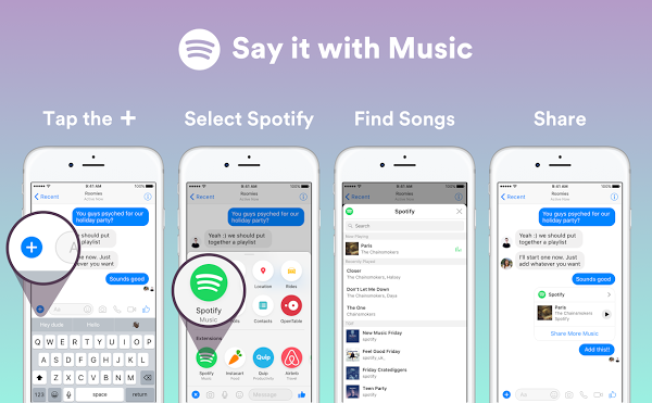 Facebook Announces Spotify Music Bot for Facebook Messenger