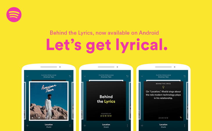 Spotify and Genius go Behind the Lyrics of top tracks, now on Android