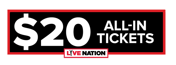 Live Nation are offering hundreds of concert tickets for just $20