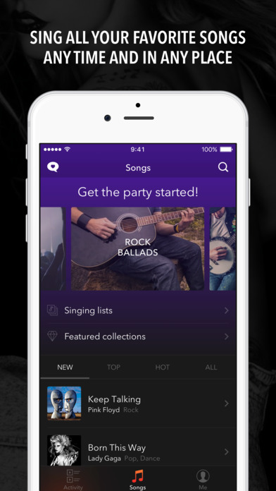 Singa Danish app karaoke spotify singing music streaming online mobile application for web and TV