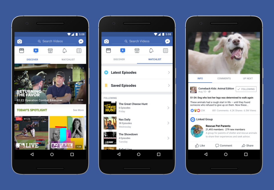 Facebook’s new video platform launches with 30+ shows