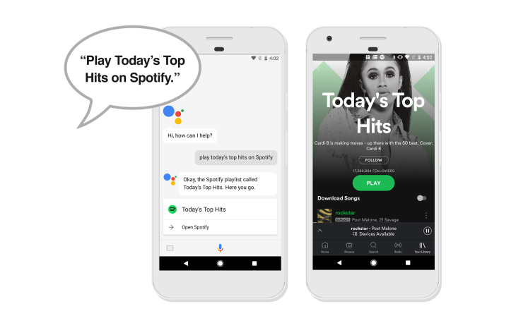 Tell your phone to play Spotify with Google Assistant support