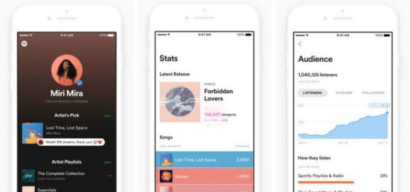 Spotify for Artists iOS app perfromance data artists statistics stats insights