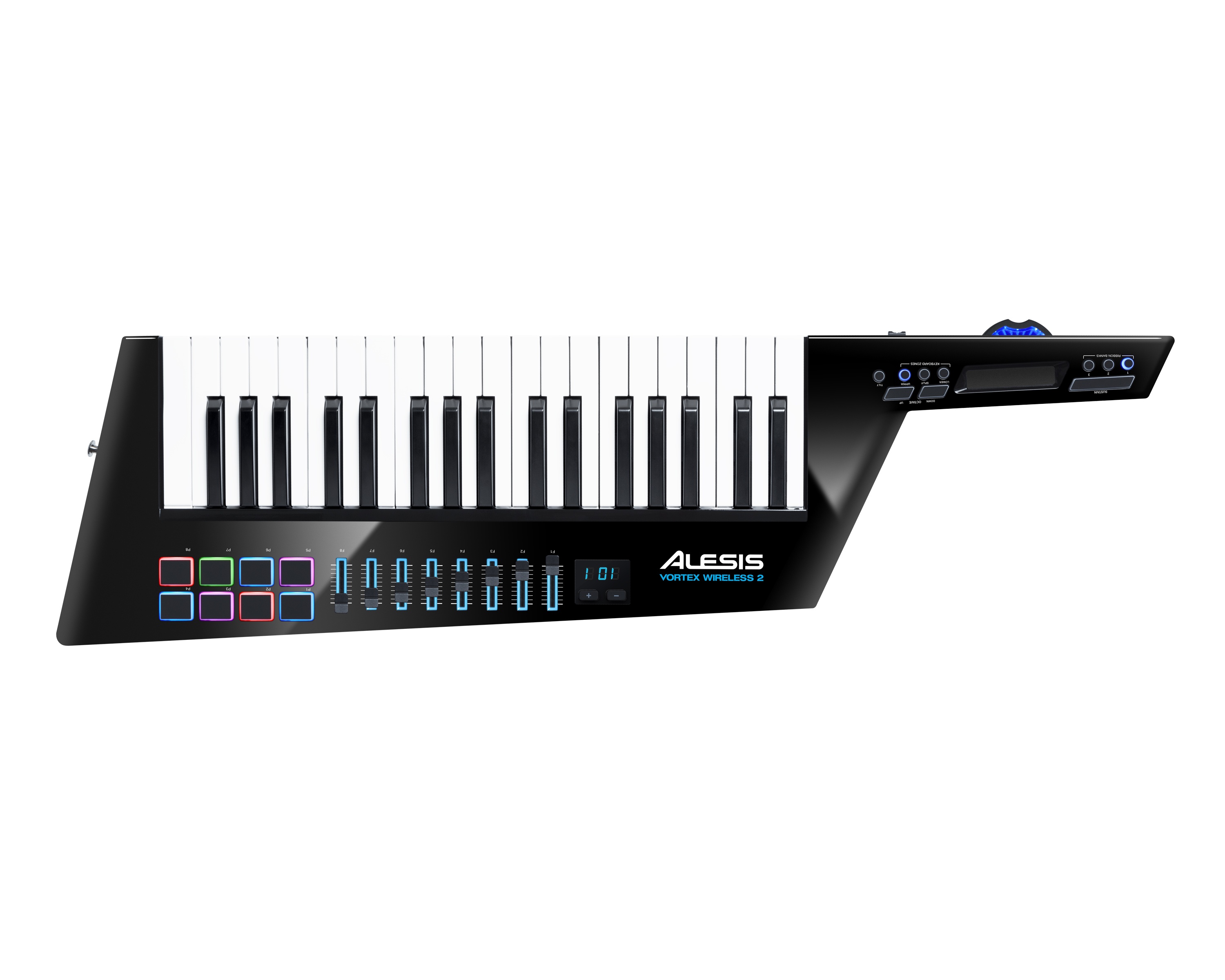Play like a rockstar with Alesis’ MIDI controller in keytar form