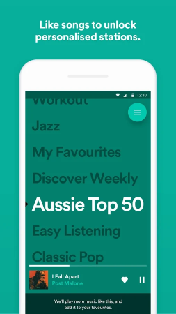 Spotify Stations music streaming app playlists station