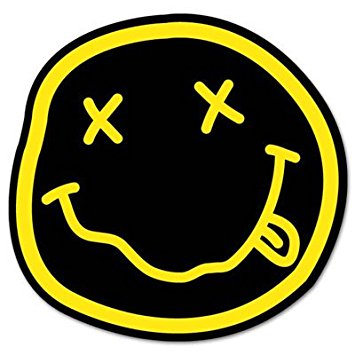 Nirvana smiley logo face bands marketing 
