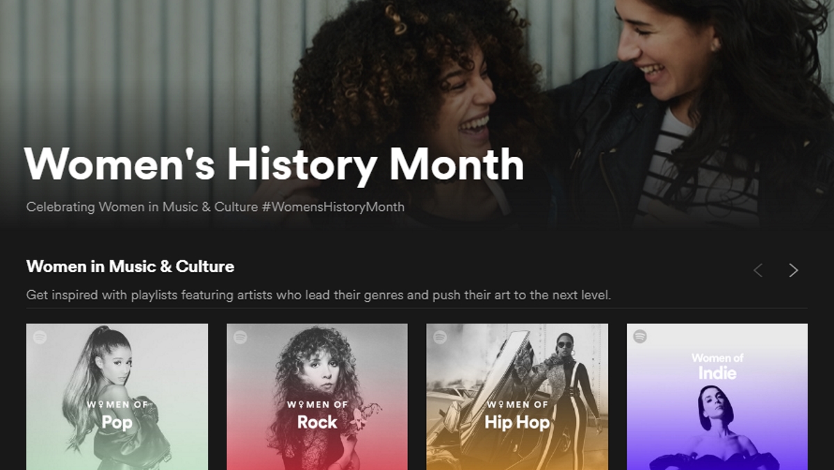 Spotify launch Amplify, a new hub for Women’s History Month
