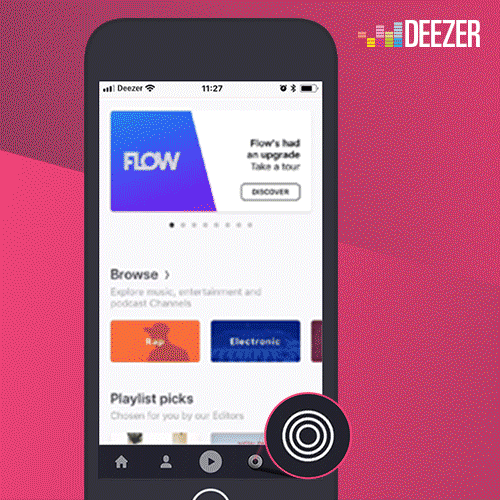 Deezer Flow personalised playlists music streaming