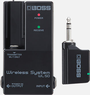 Boss wireless receivers pedal board connect music instruments