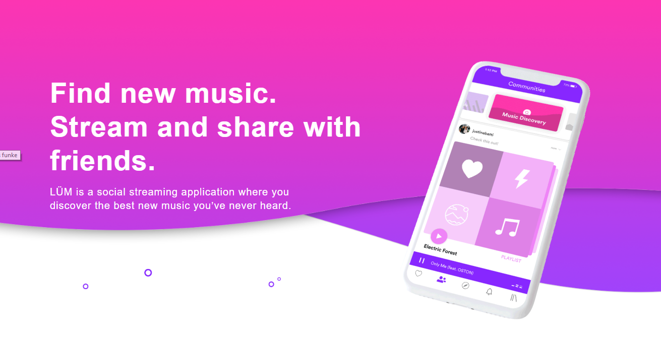 LÜM’s free music service is all about music discovery for small artists