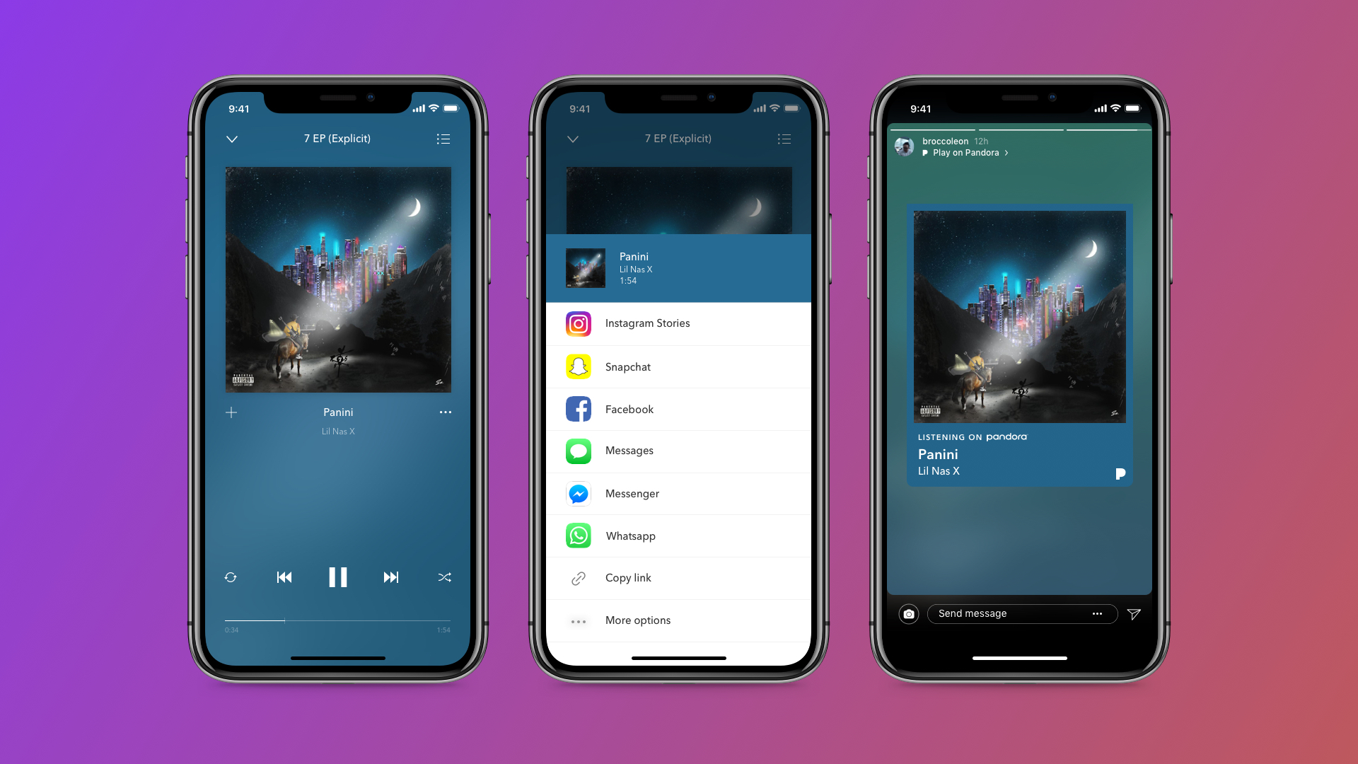 Take your favourite music and podcasts on Pandora to Instagram Stories