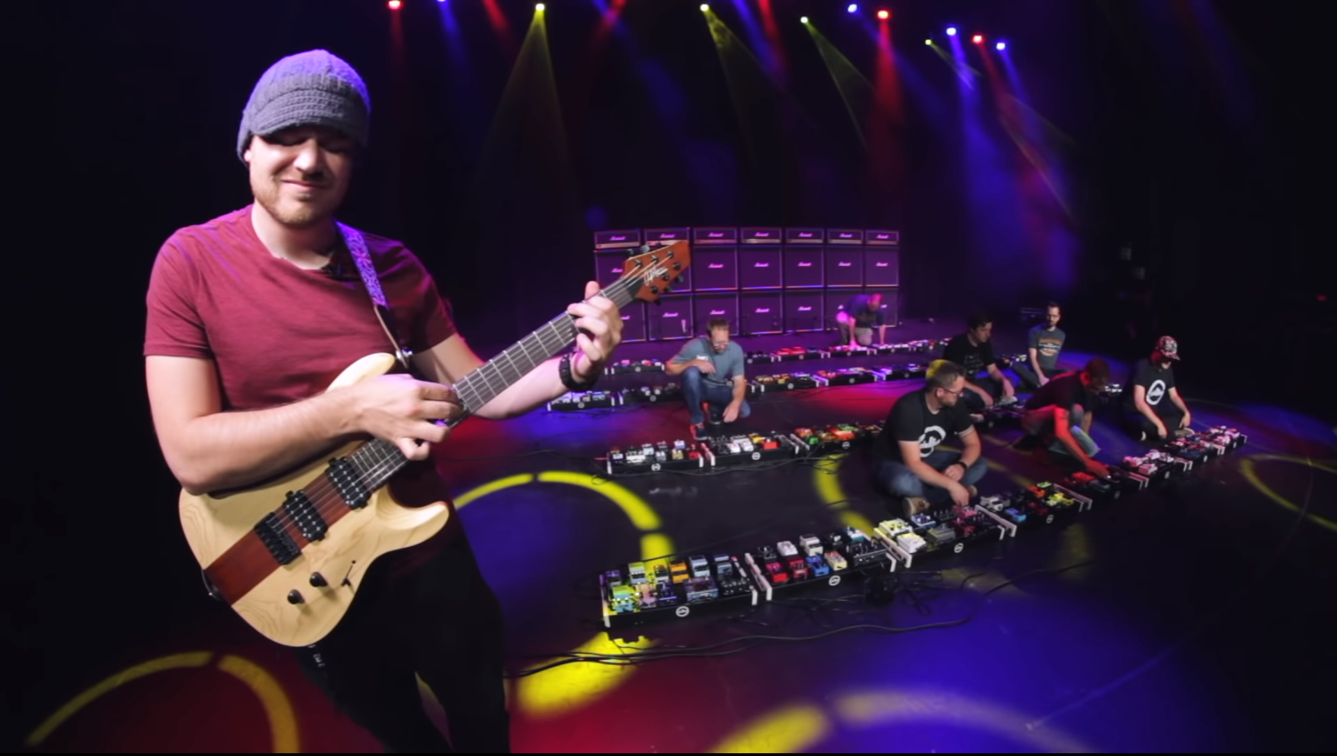 The largest guitar pedalboard in the world (video)