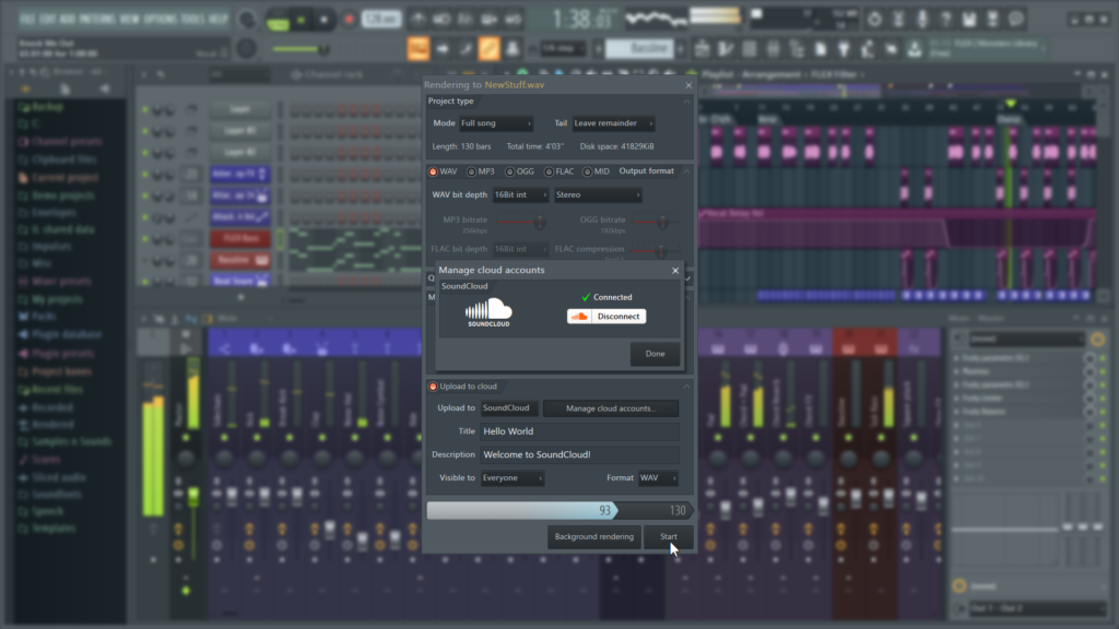 Upload your music straight from FL Studio to SoundCloud