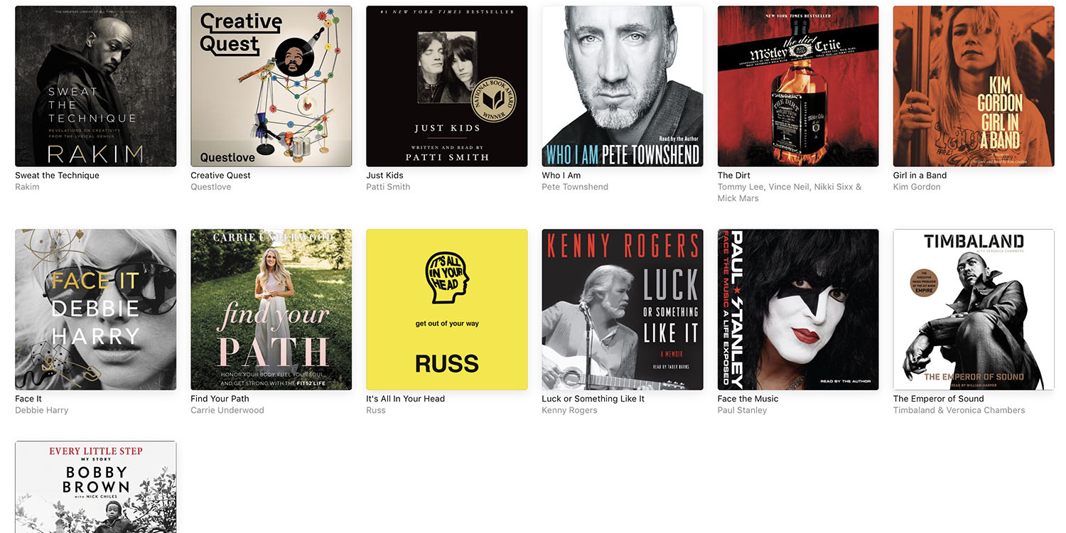 Apple Music is now streaming audiobooks