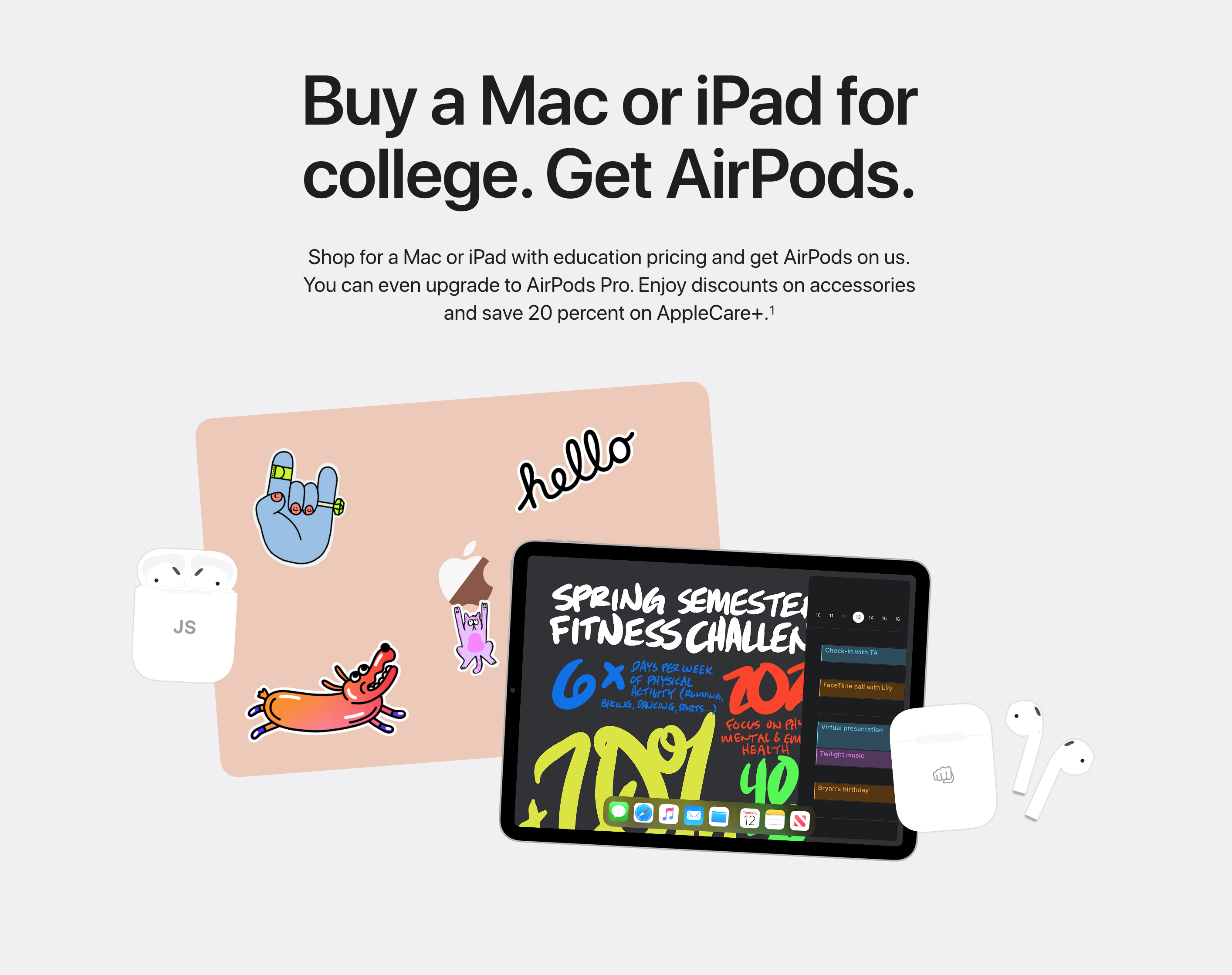 Free AirPods with new Macs and iPads for students