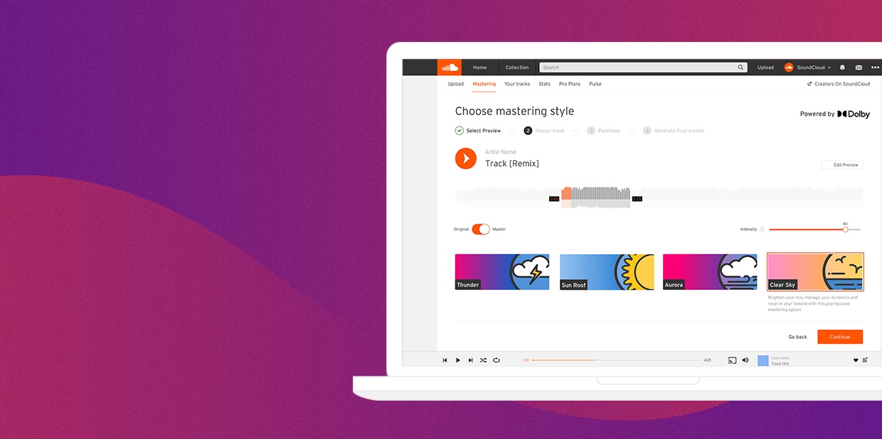 Master your tracks on SoundCloud with Dolby audio precision