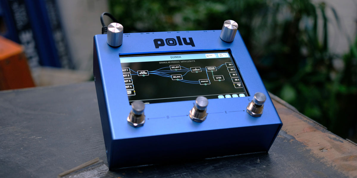 Poly Effects Beebo touch screen modular synth in a guitar pedal