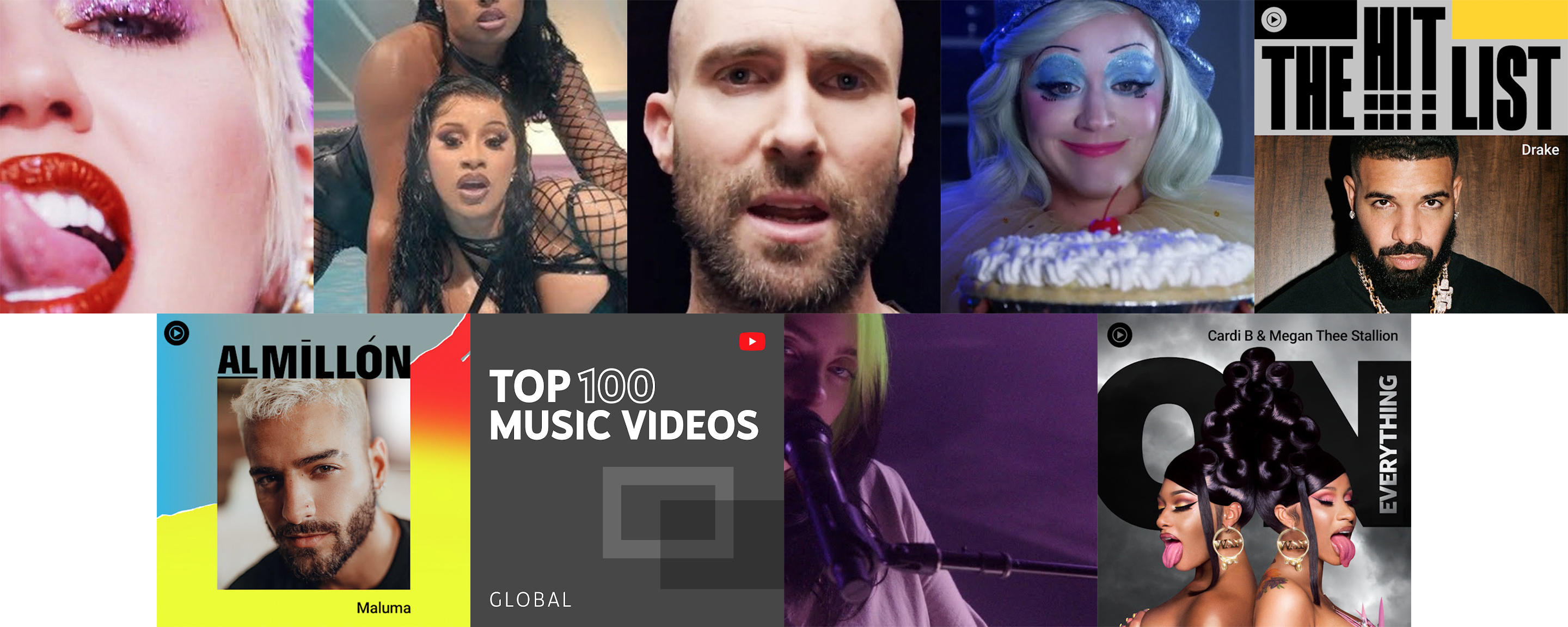 Top 10 most viewed playlists on YouTube Music 2020