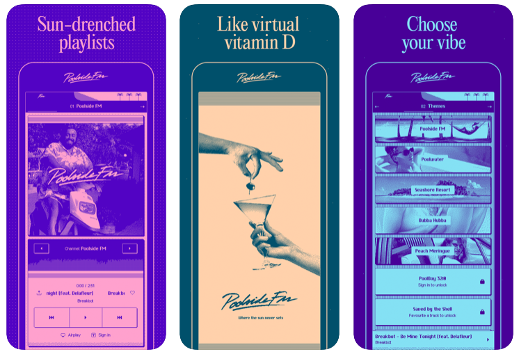 Poolside.FM brings last year’s coolest retro website to iPhone