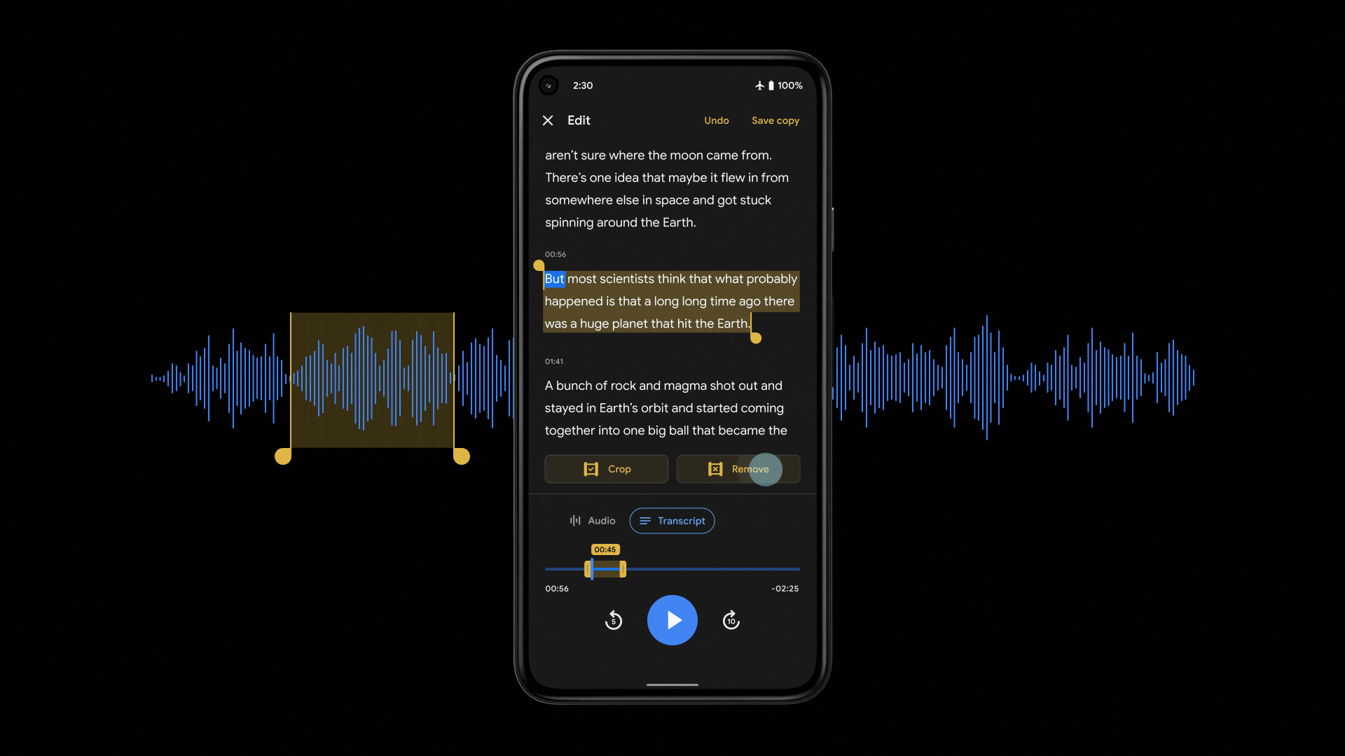 Google’s updated Recorder app allows for easy audio editing and sharing