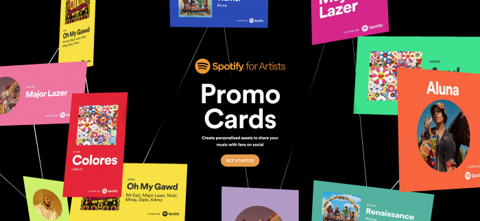 Spotify introduce Promo Cards - shareable custom assets for your music