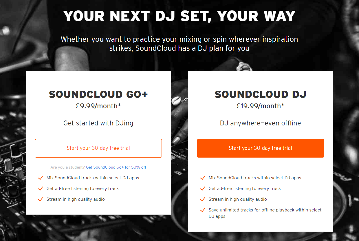 SoundCloud’s new DJ subscription offers their full library for unlimited mixing