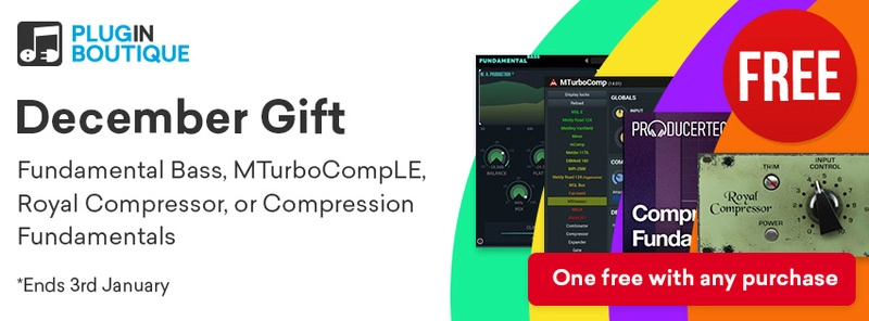 Get a free compressor, multi-effect or video course with any Plugin Boutique purchase