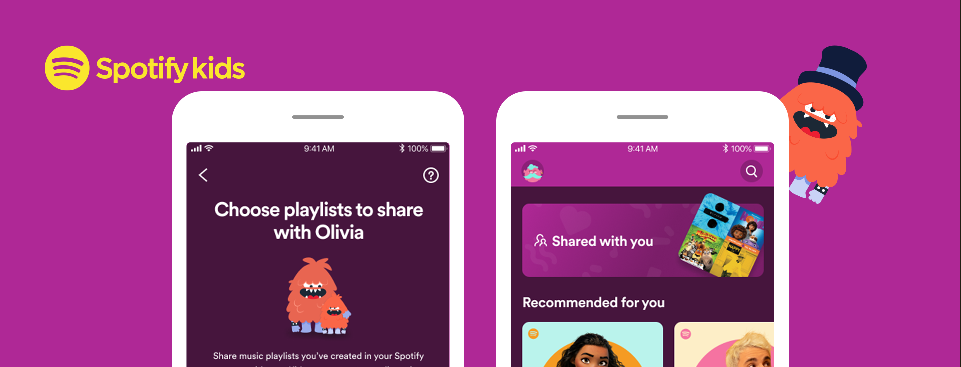 Shared Playlists on Spotify Kids lets you share music with your child