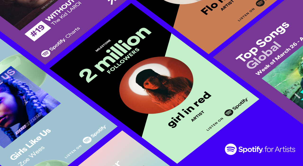 Spotify update Promo Cards – Share when you’re added to a new playlists, hit a follower/chart milestone and more